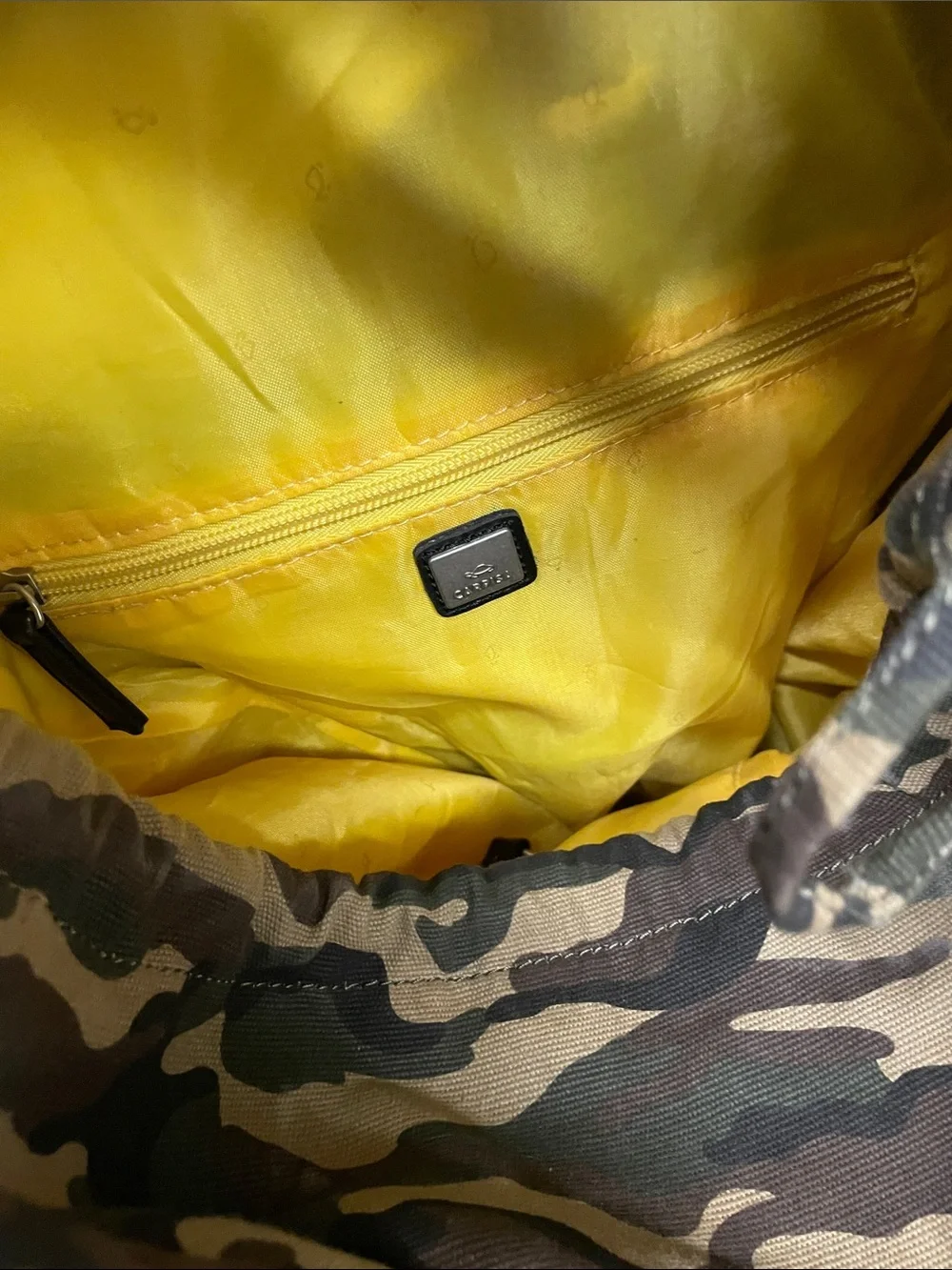 Olive Nylon Backpack with Black Base by CARPISA